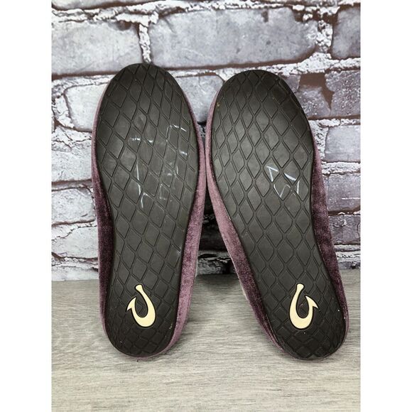 OluKai Ku'una Lanui Red Ginger Velvet Sheep Fur Slippers Women’s Sz 10M US/40EU - Picture 7 of 16